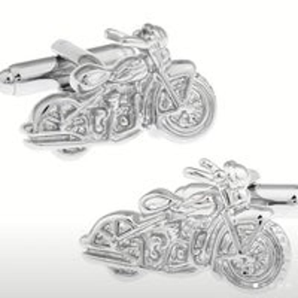 Silver Motorcycle Cufflinks